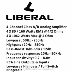 آمپلی فایر چهار کانال لیبرال مدل Li-8000